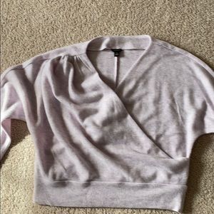 Ann Taylor Banded Hem Wrap Top